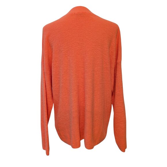 FP Beach Free People Womens Size S Orange Malibu Pullover Ribbed Surf Sweater - Picture 3 of 10